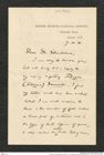 Nachlass Franz Steindachner, Brief von G. A. Boulenger an Franz Steindachner (07.11.1911), Inv.Nr. 49.12, Seite 1